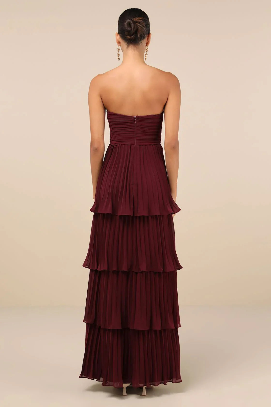 Strapless Tiered Maxi Dress