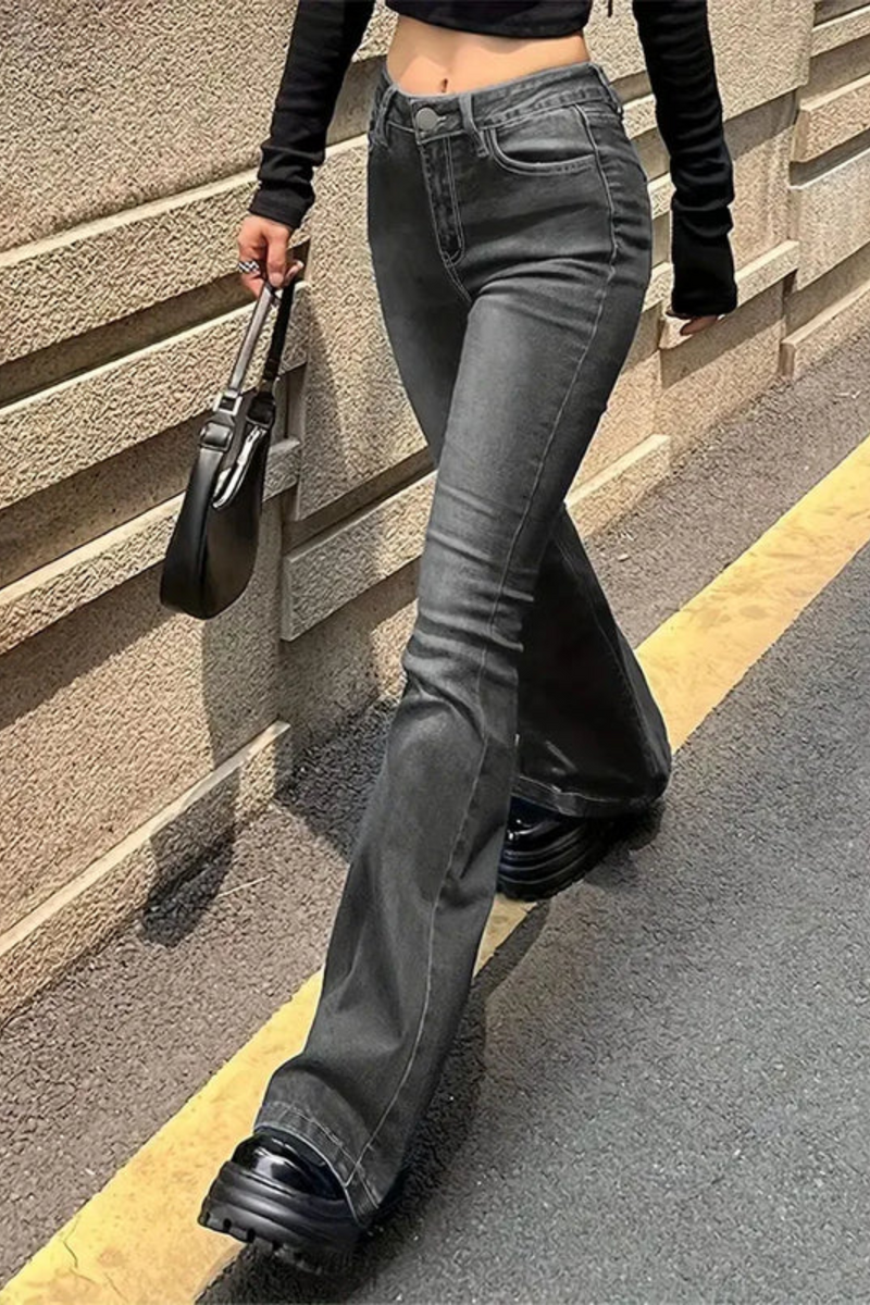 High-Waisted Flare Jeans