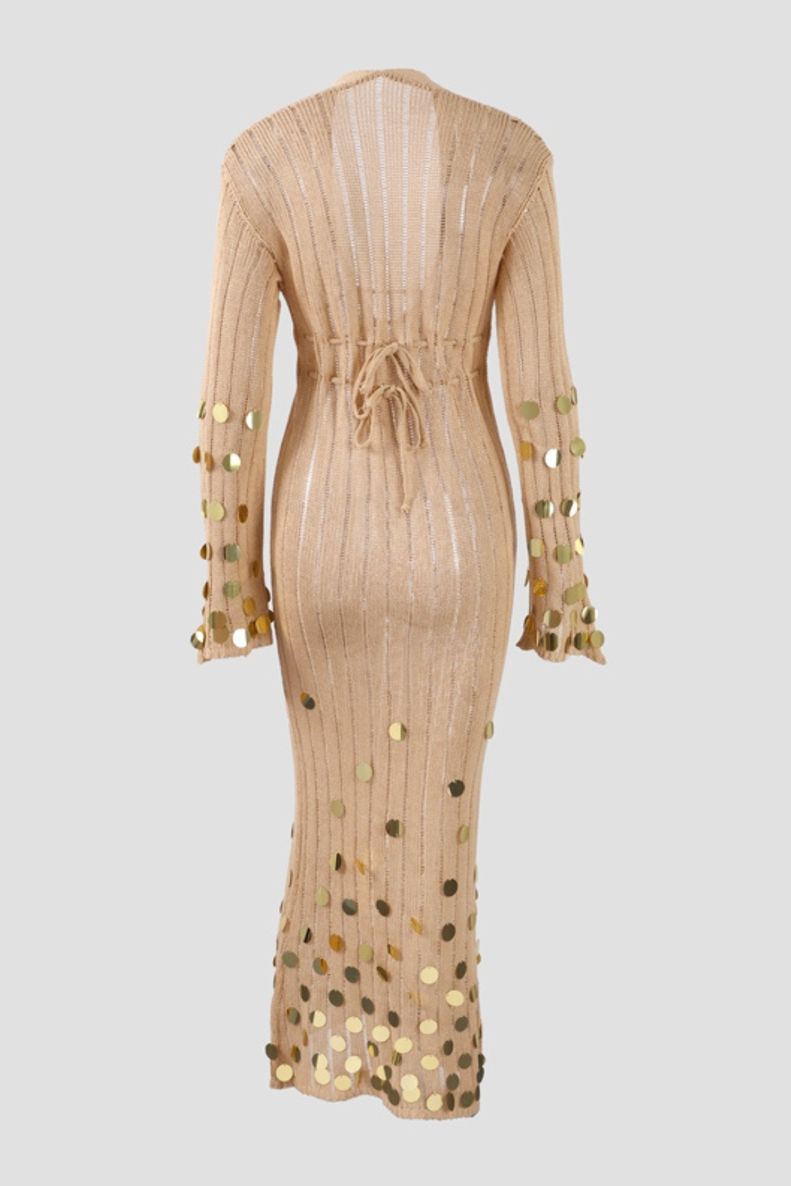 Dolly Gold Knit Maxi Dress