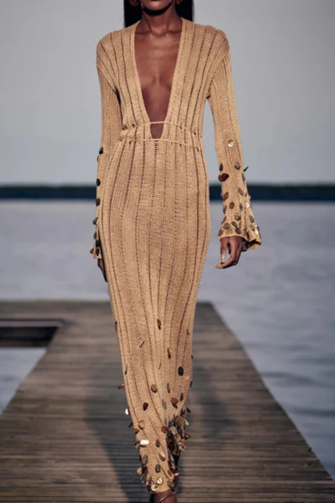 Dolly Gold Knit Maxi Dress – Venisse Boutique