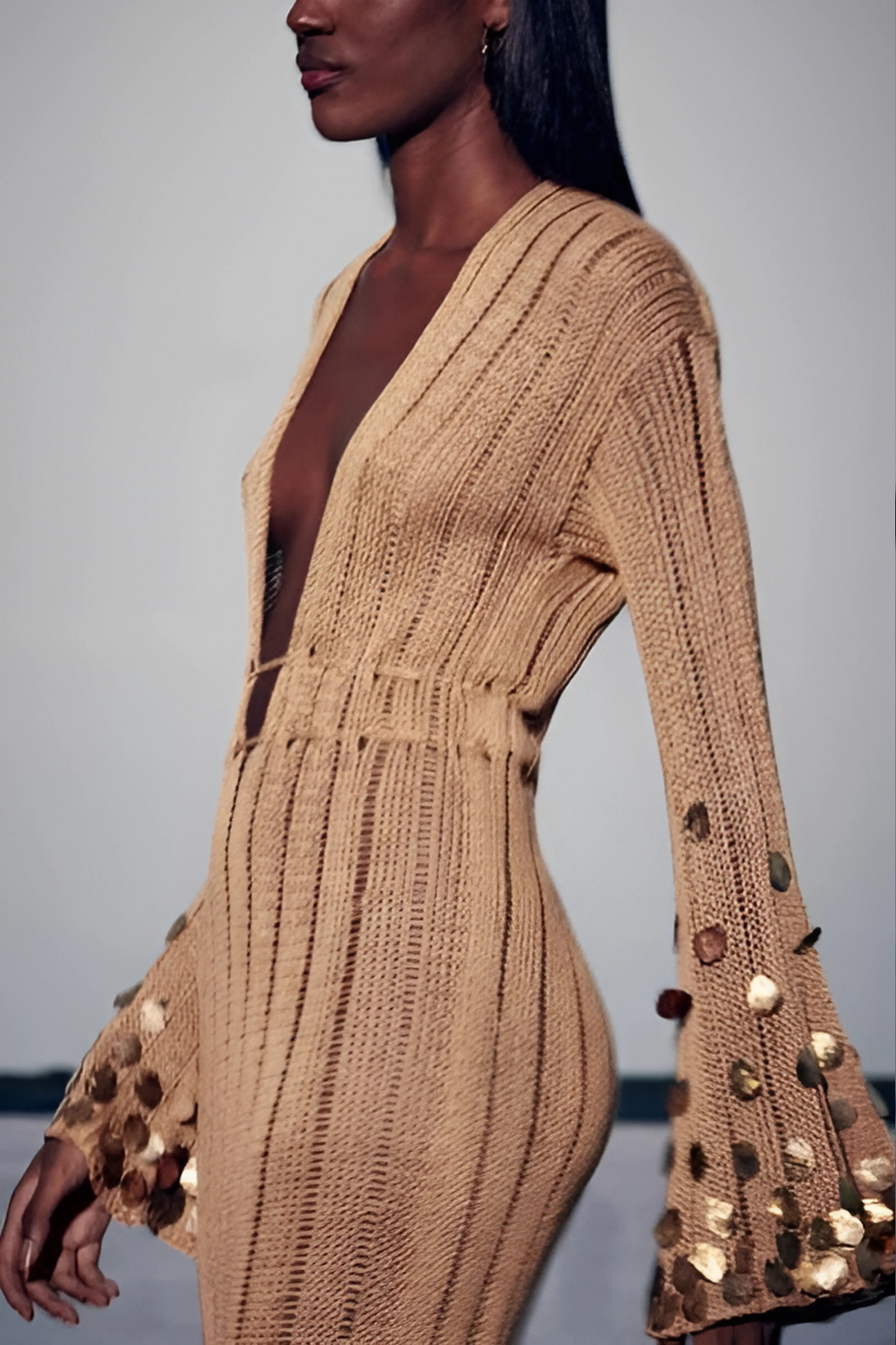 Dolly Gold Knit Maxi Dress