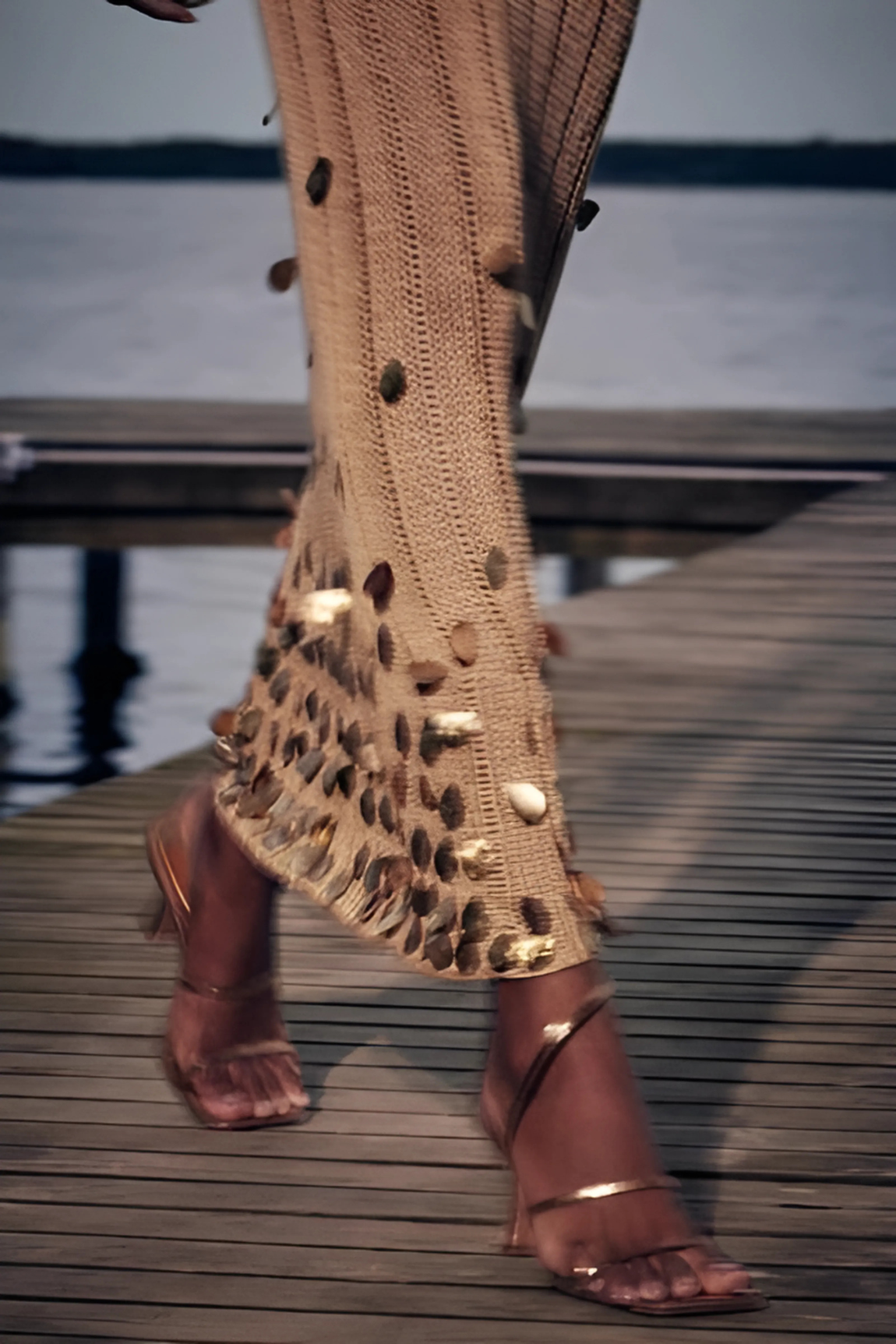 Dolly Gold Knit Maxi Dress