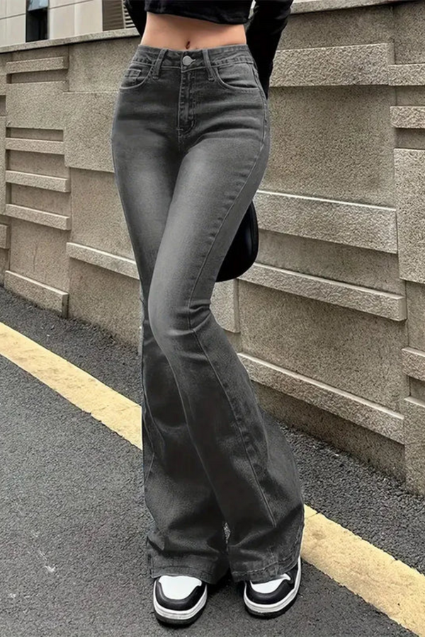 High-Waisted Flare Jeans