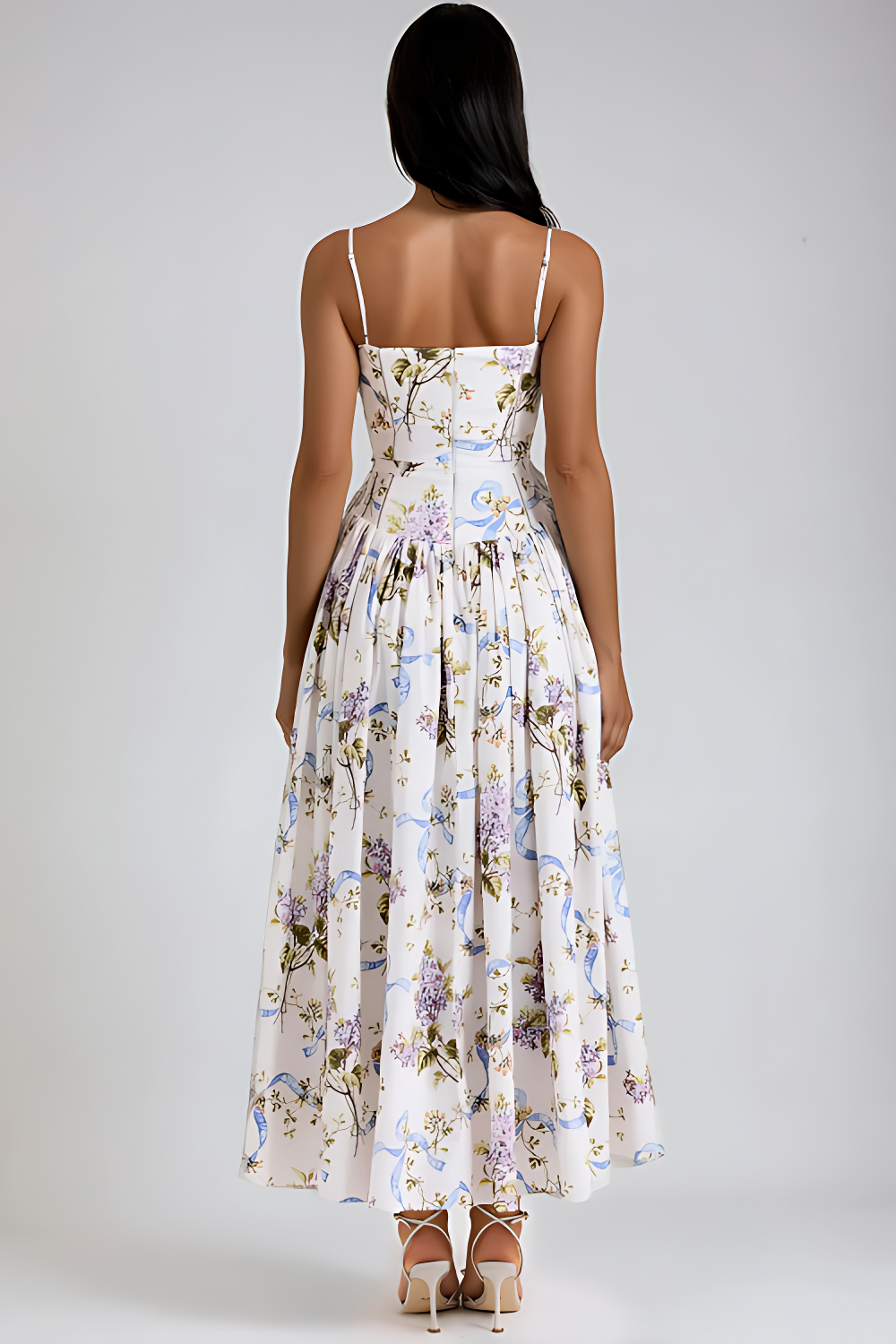Seraphina Midi Dress - Off-White Floral