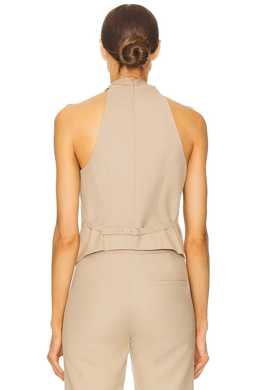 Cross Halter Neck Vest Top