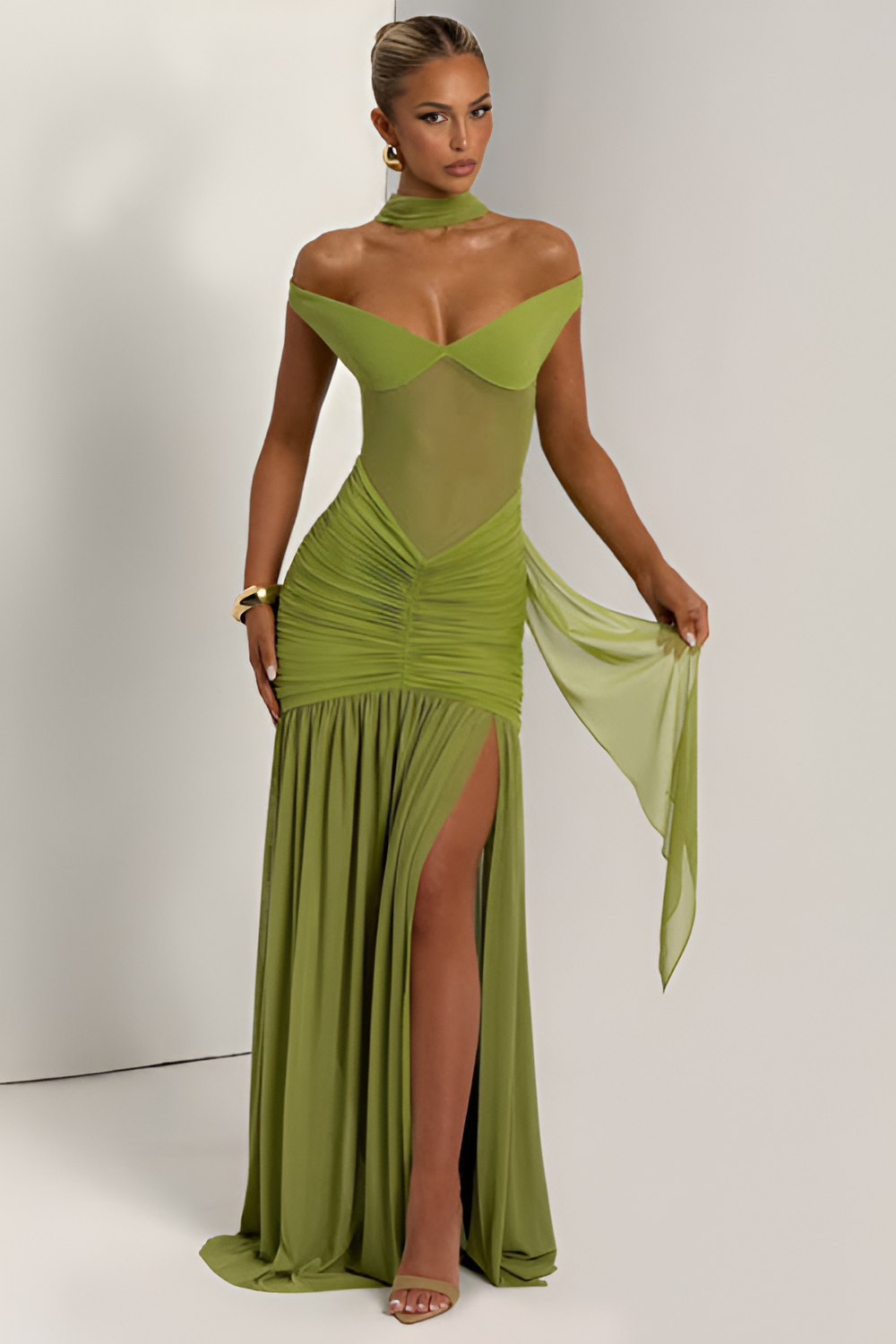 Alaia Maxi Dress - Olive