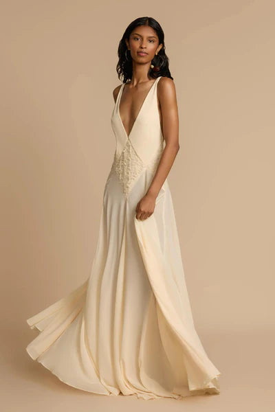 Plunging V Maxi Dress