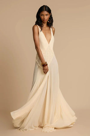 Plunging V Maxi Dress