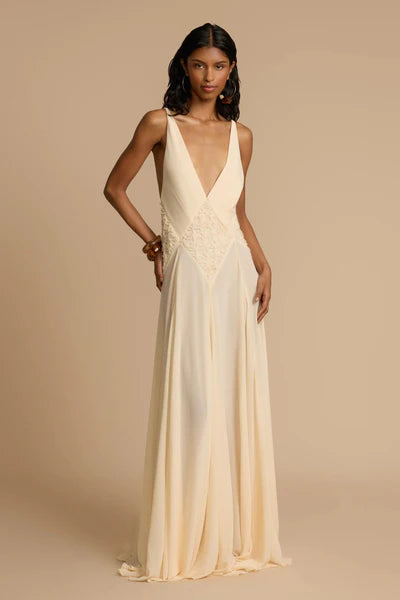 Plunging V Maxi Dress