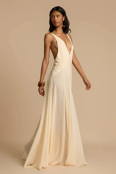 Plunging V Maxi Dress