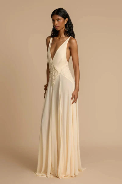 Plunging V Maxi Dress