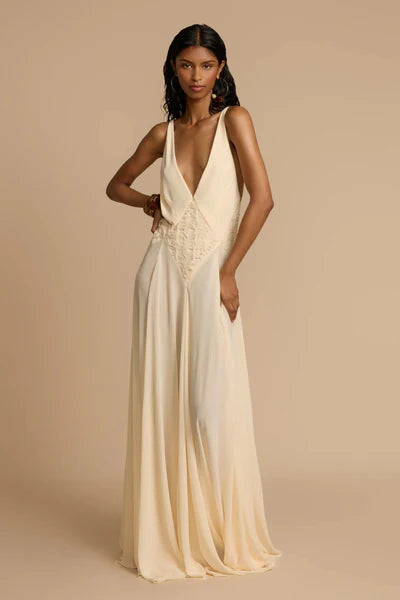 Plunging V Maxi Dress