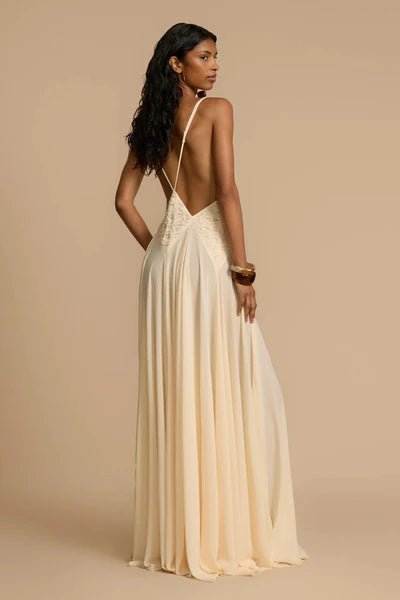 Plunging V Maxi Dress