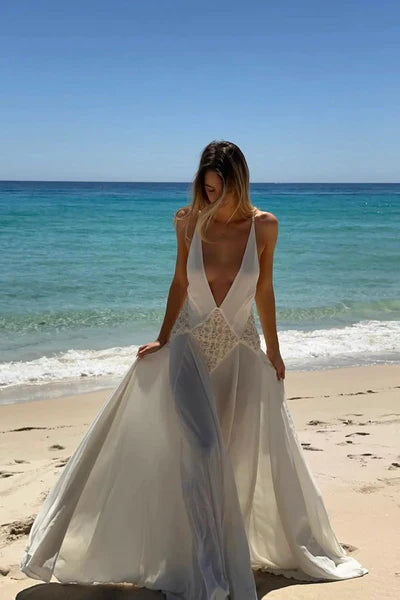 Plunging V Maxi Dress