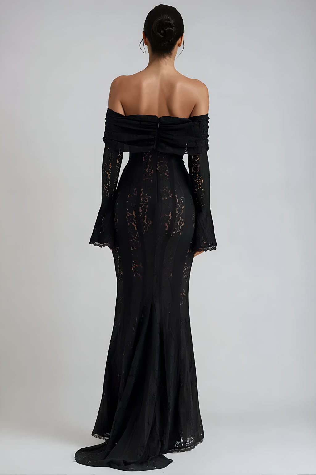 Lace Off-Shoulder Maxi Dress